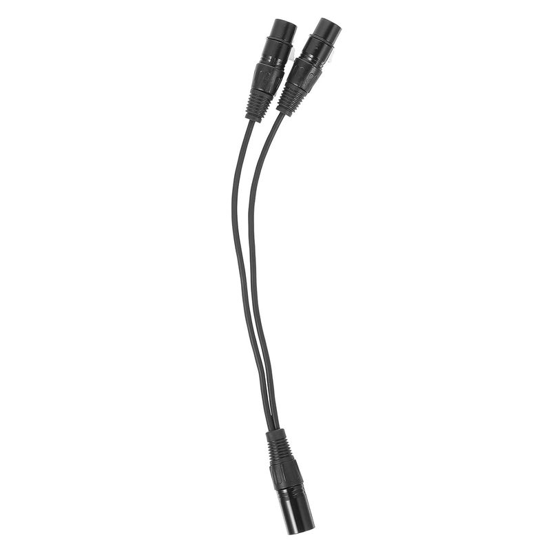 Black Metal XLR Male To Dual Female Audio Splitter Cable For Studio Performance - Image 1